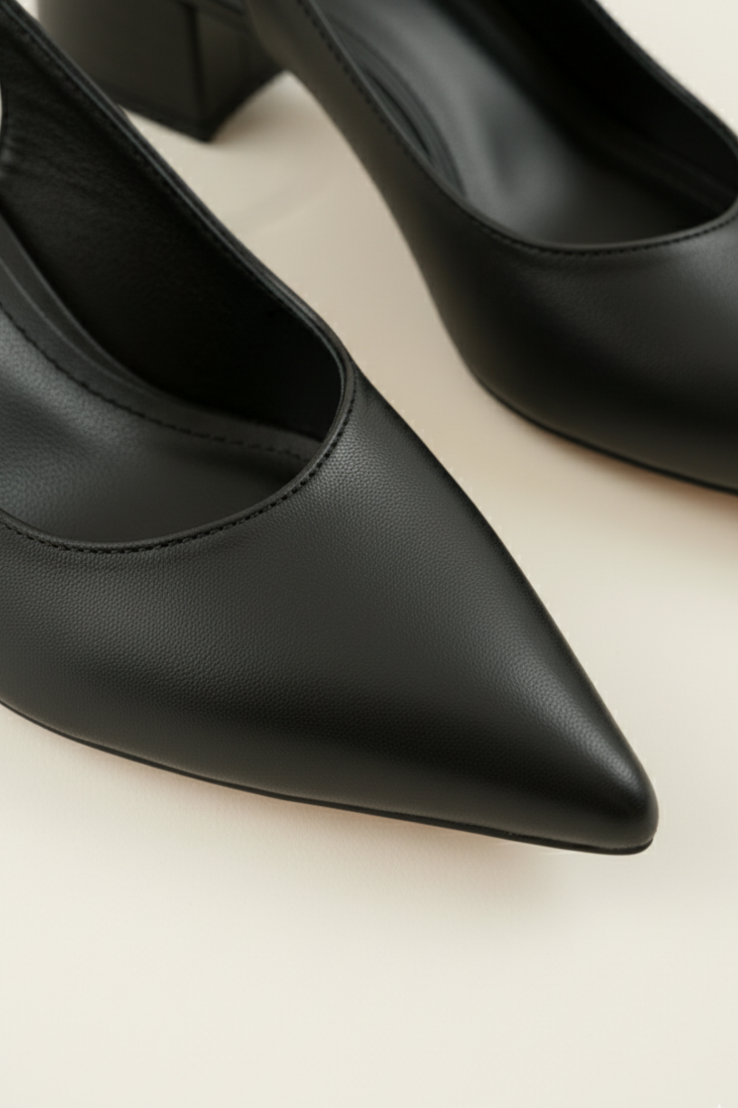 BRIELFY Noir – Siyah Cilt 5 cm Topuklu Tokalı Slingback Ayakkabı