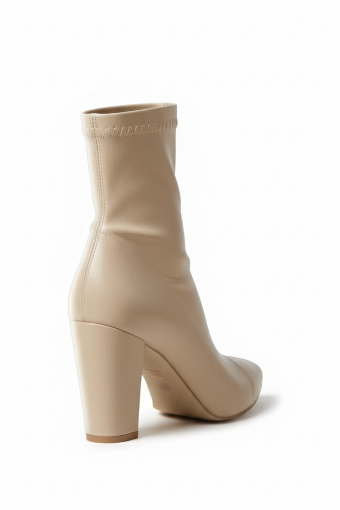 Brielfy Streç Bej Topuklu Kadın Bot | Minimal Form, Yumuşak Zarafet
