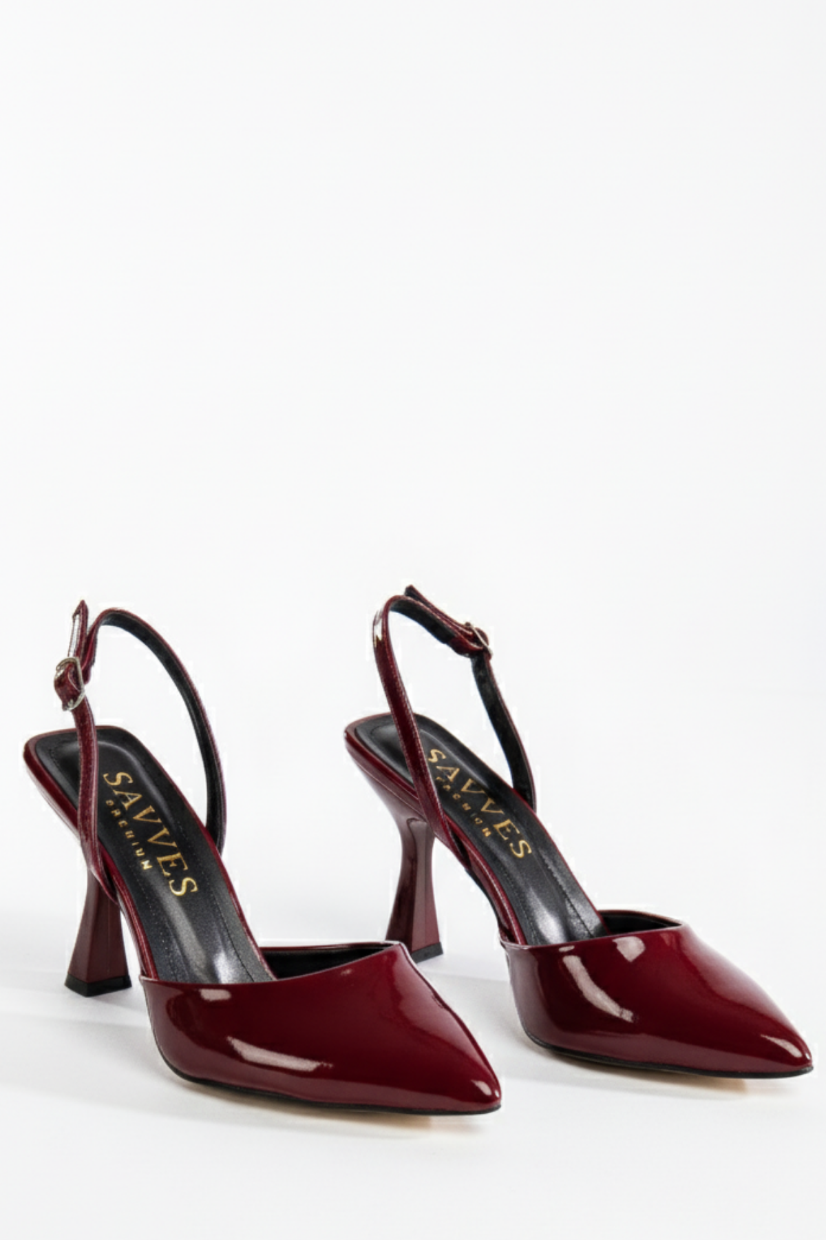 BRIELFY Ankle-Strap – Bordo Bilekten Bağlamalı Topuklu Ayakkabı (9 cm)