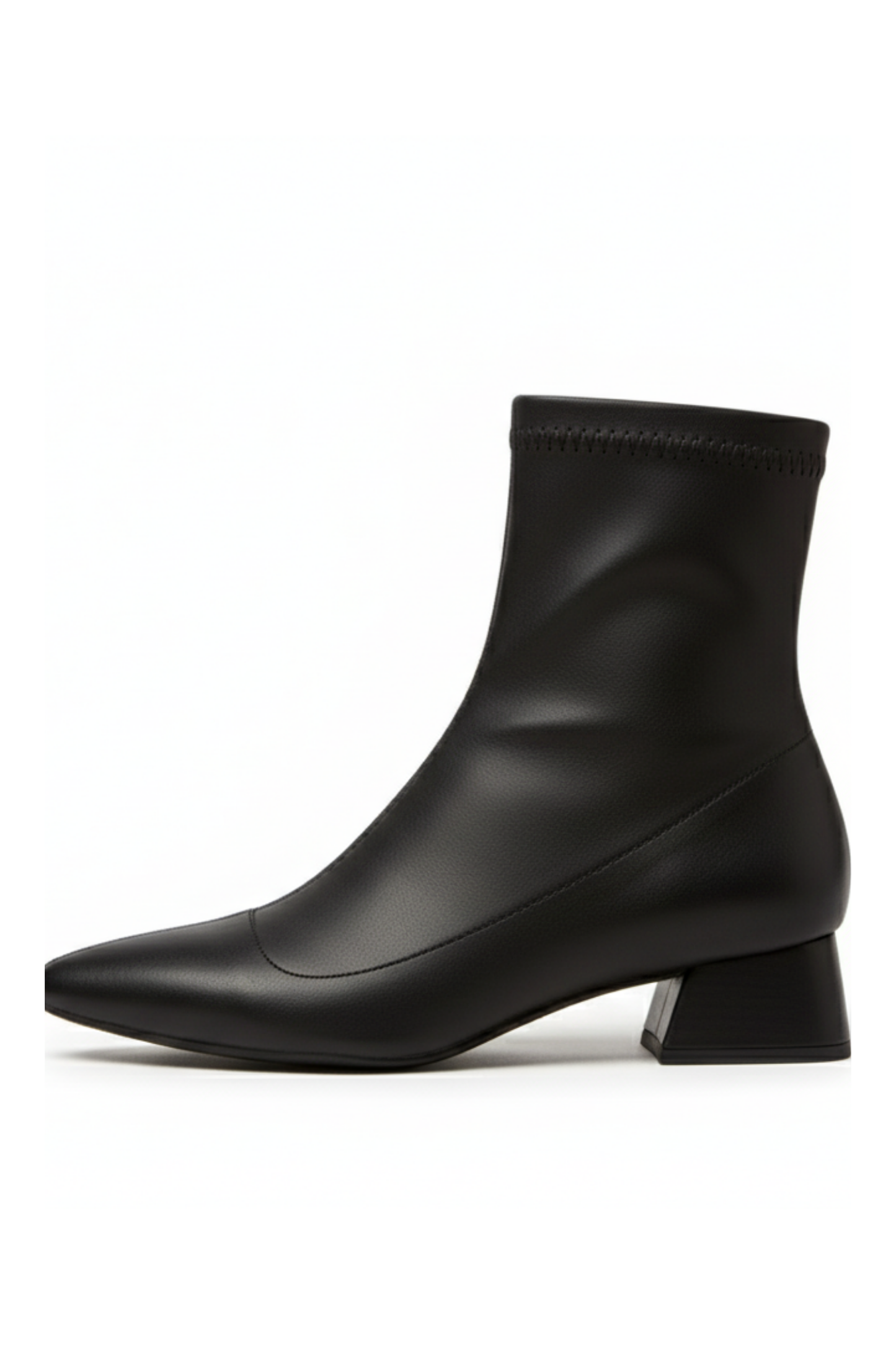 Brielfy Streç Siyah 5cm Topuklu Kadın Bot | Modern Minimalizm ve Güçlü Duruş