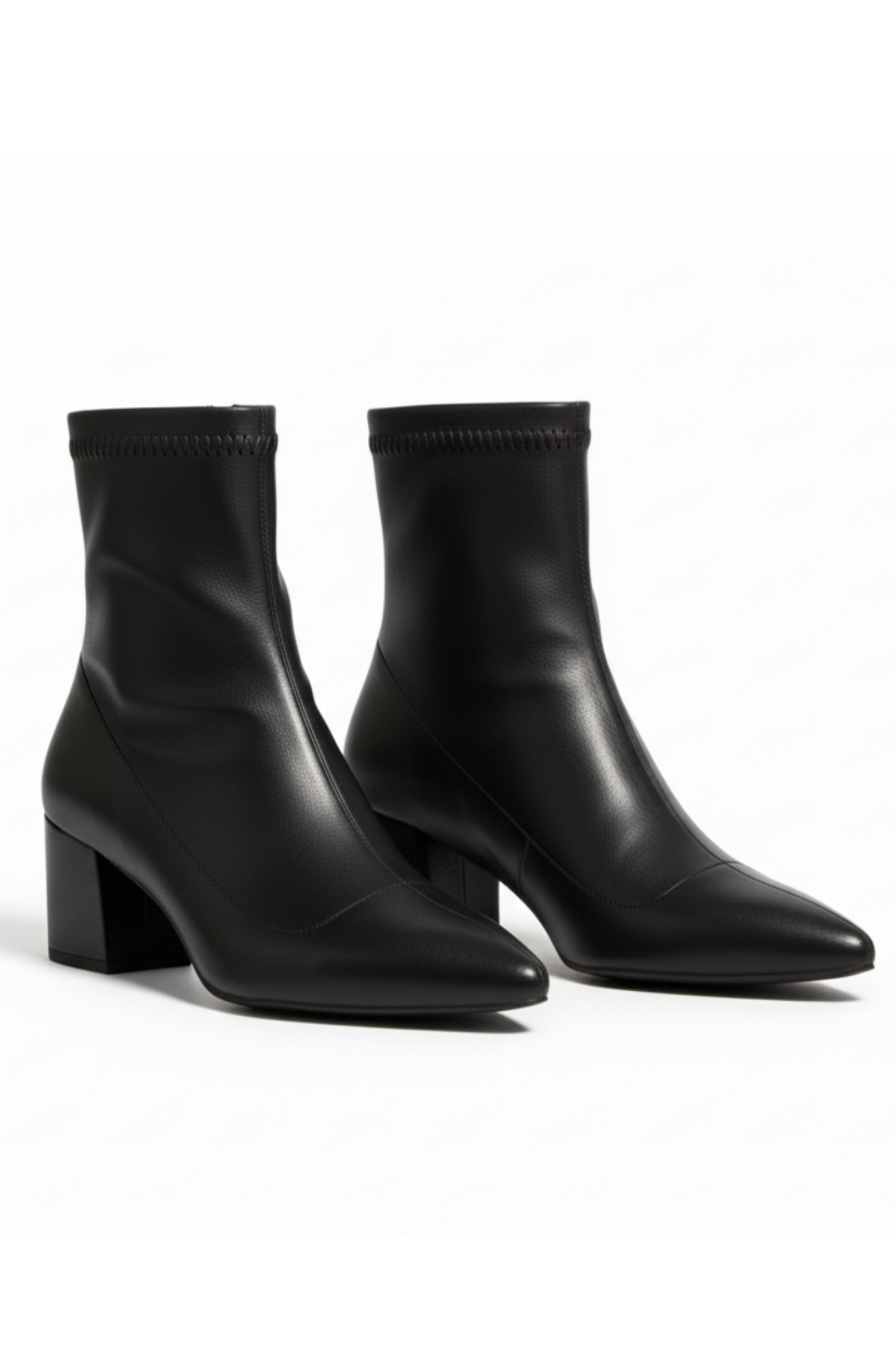 Brielfy Streç Siyah 5cm Topuklu Kadın Bot | Modern Minimalizm ve Güçlü Duruş