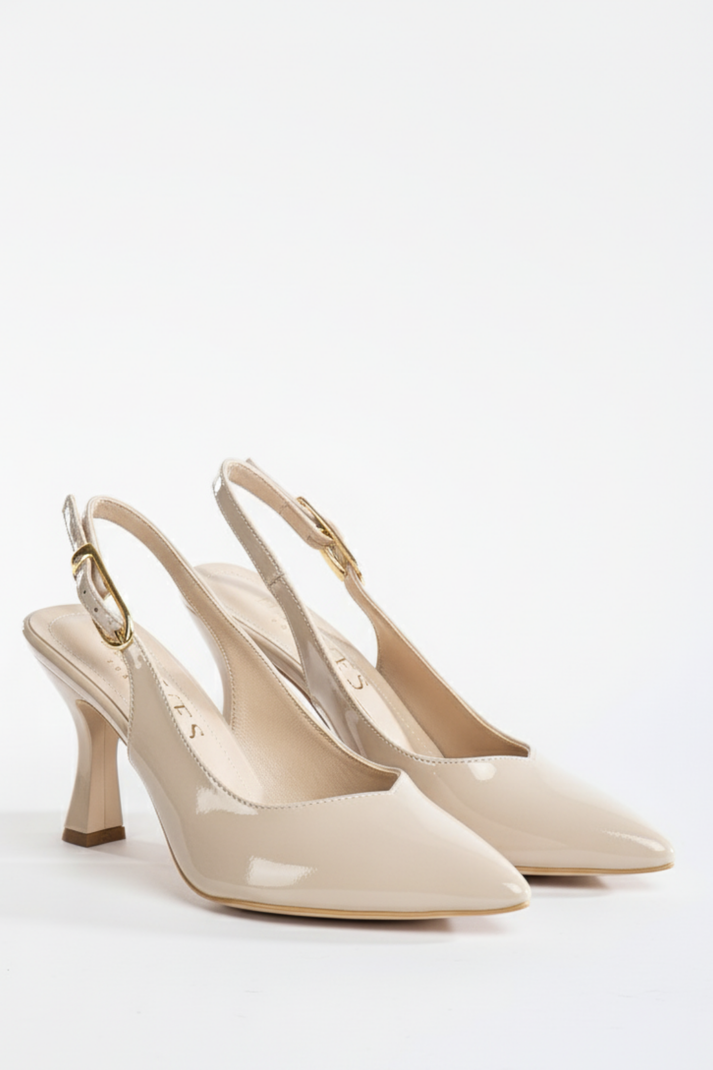 BRIELFY – Grace Slingback Parlak Bej İnce Topuklu Ayakkabı